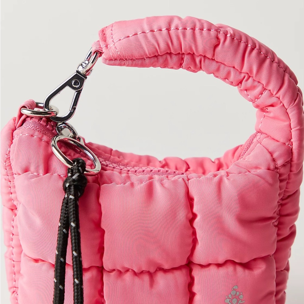 Free People Pink Bubble Gum Quilted Micro Bag